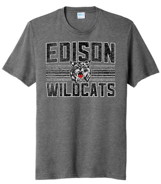 Retro Edison Wildcat Tri-Blend Tee