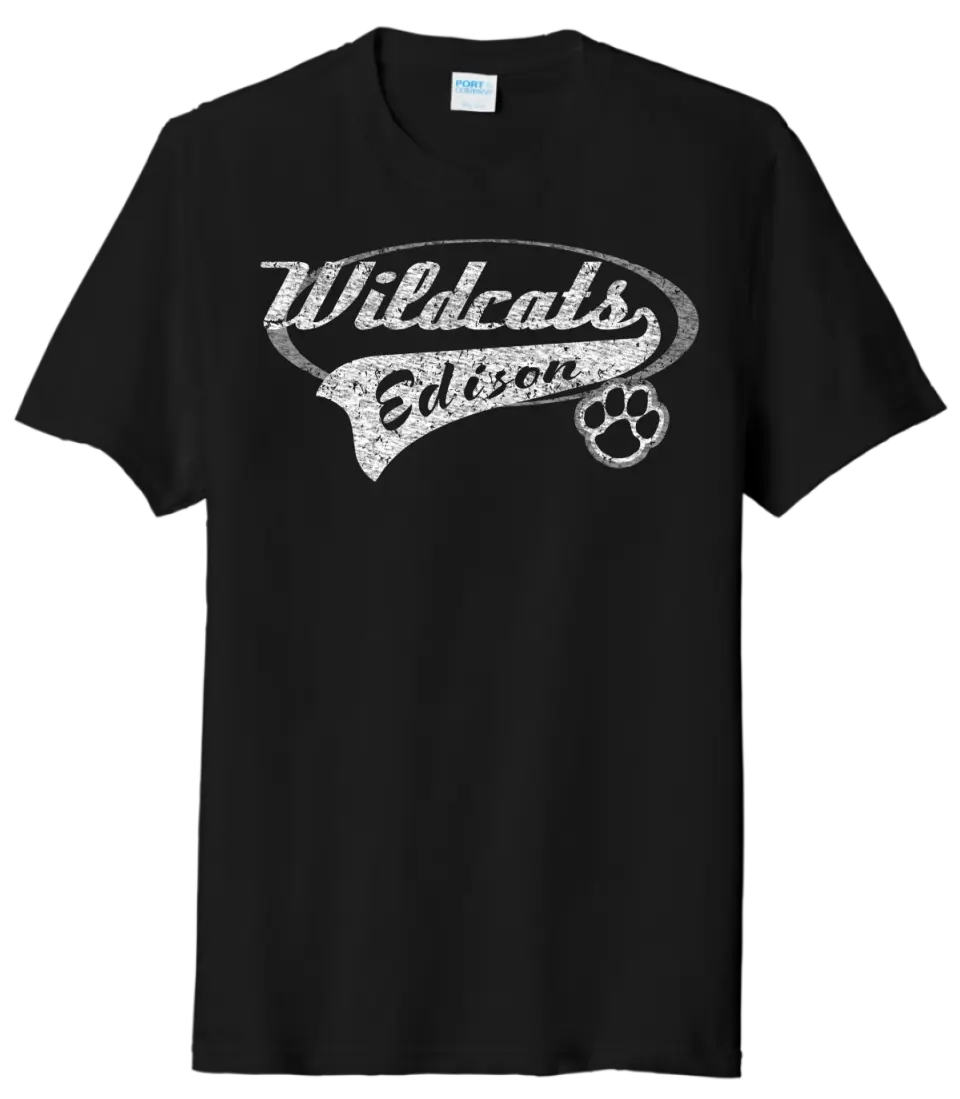 Edison Wildcats Tail Tri-Blend Tee