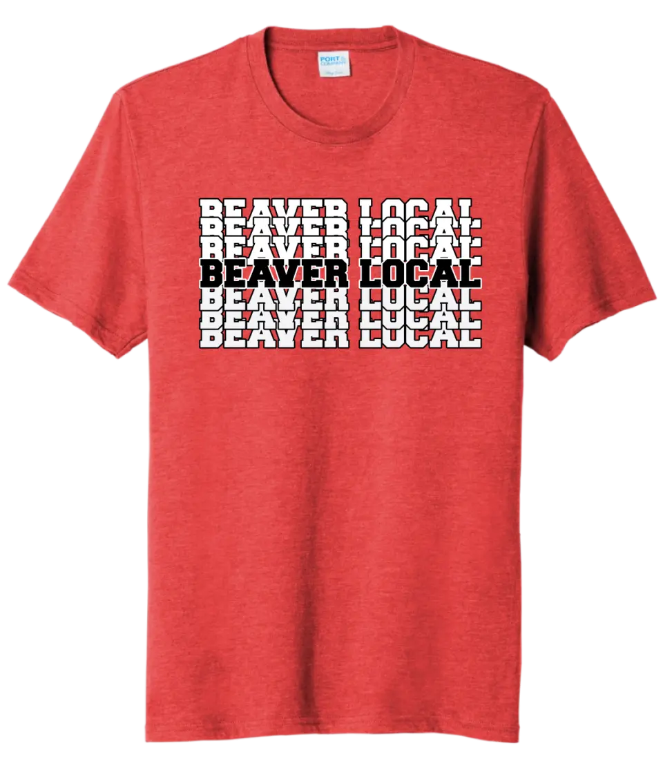 Beaver Local Repeating Tri-Blend Tee