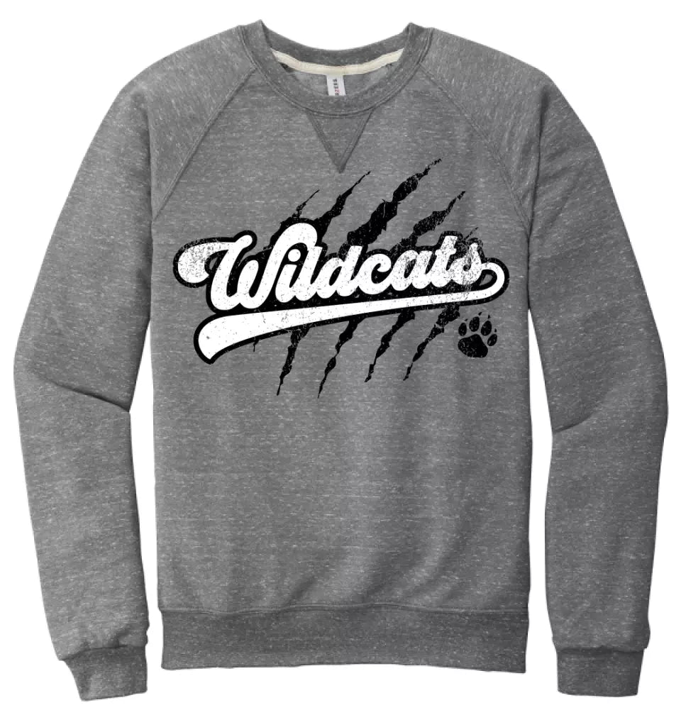 Edison Wildcats 2024 102 Jerzees Snow Heather French Terry Raglan Crew