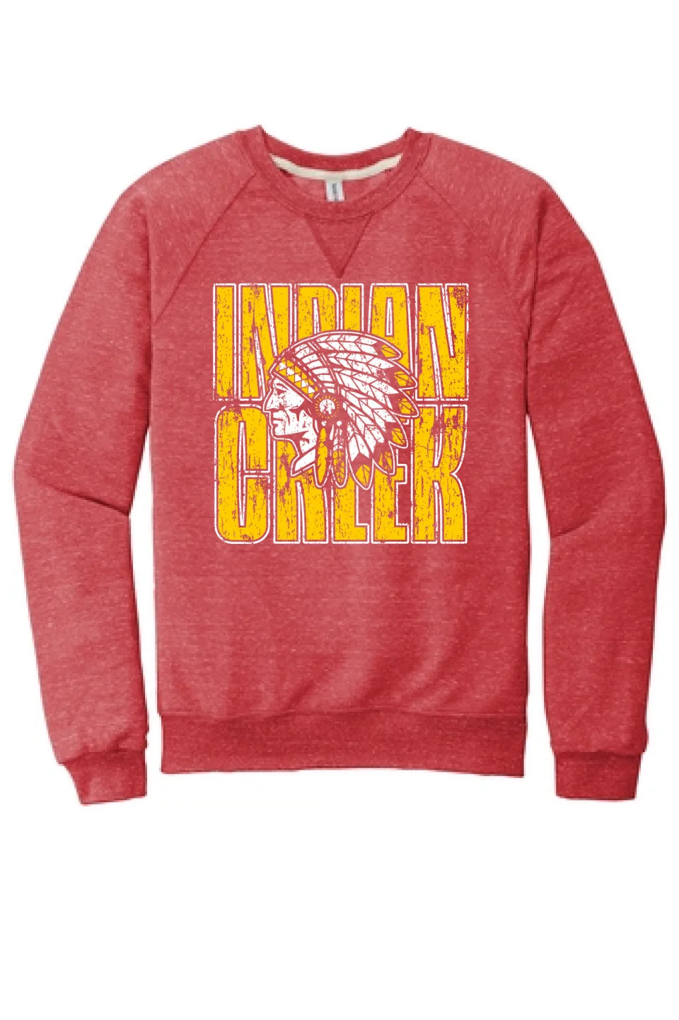 Indian Creek 2024 106 Jerzees Snow Heather French Terry Raglan Crew