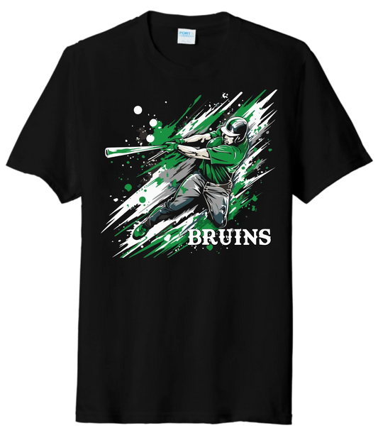 Baseball Slugger- Dark Green CUSTOM TEXT Tri-Blend Tee