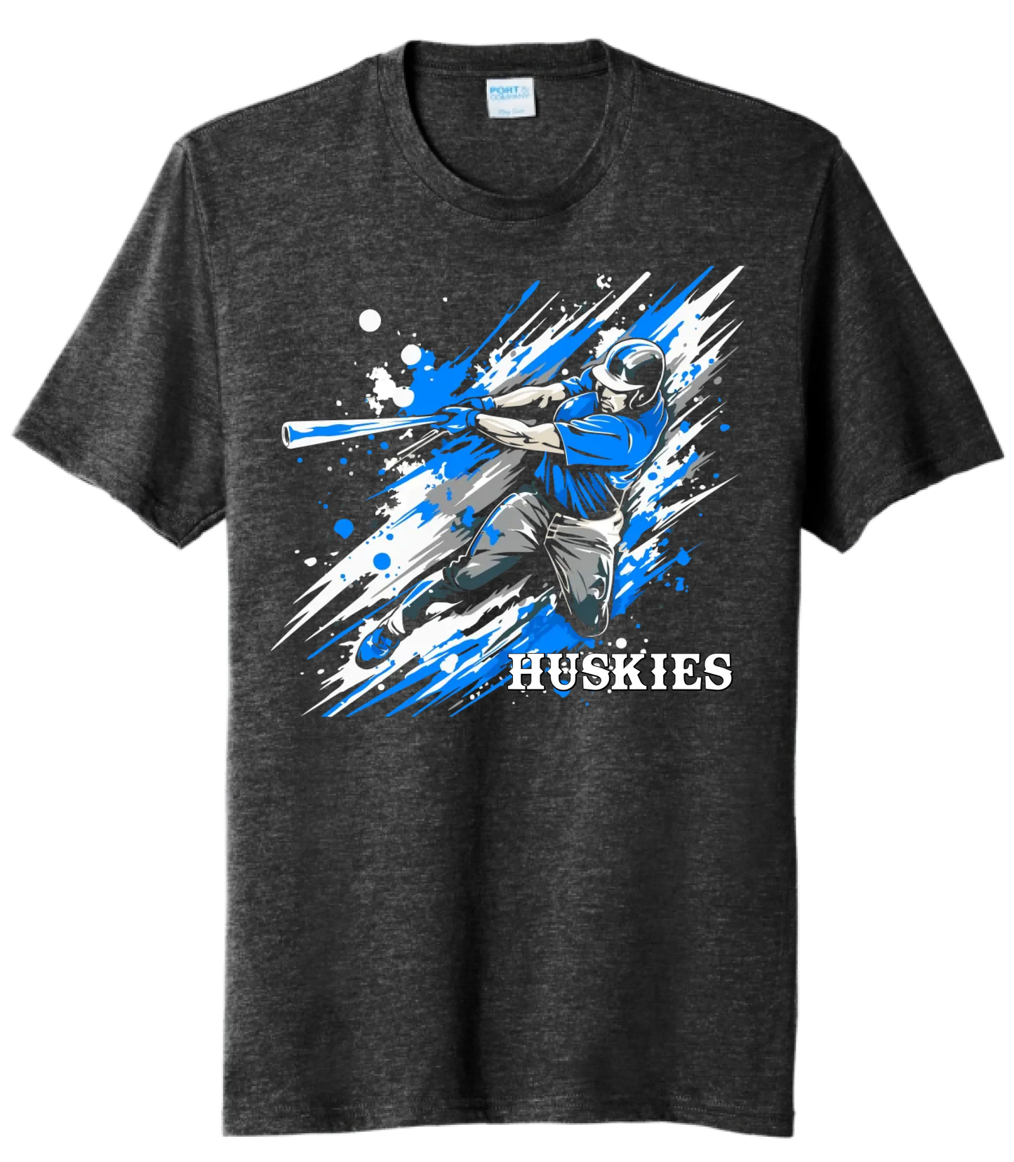 Baseball Slugger- Royal Blue CUSTOM TEXT Tri-Blend Tee