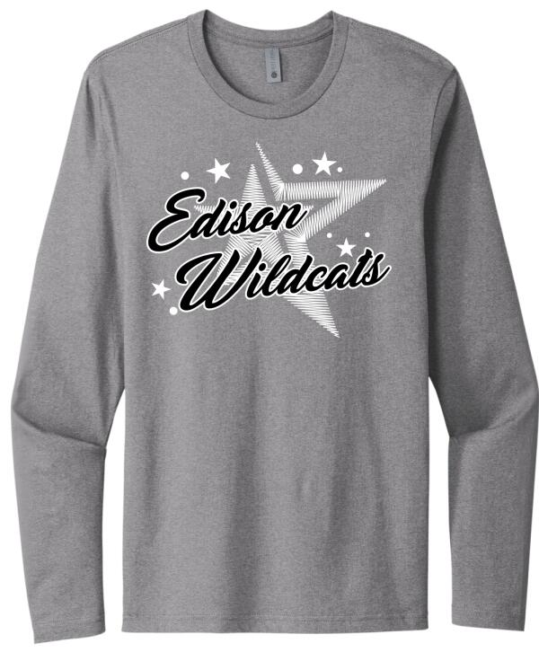 Edison Stars Next Level Cotton Long Sleeve Tee