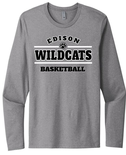 Edison Arch with Custom Text Next Level Cotton Long Sleeve Tee