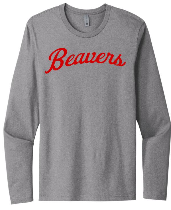 Beaver Local Script Next Level Cotton Long Sleeve Tee