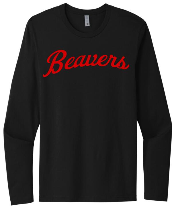Beaver Local Script Next Level Cotton Long Sleeve Tee