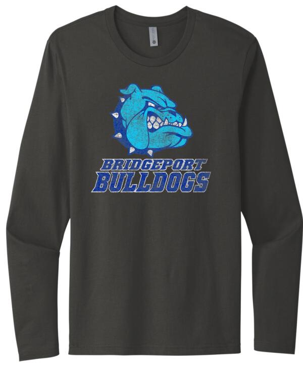 Bridgeport Bulldog Head Next Level Cotton Long Sleeve Tee