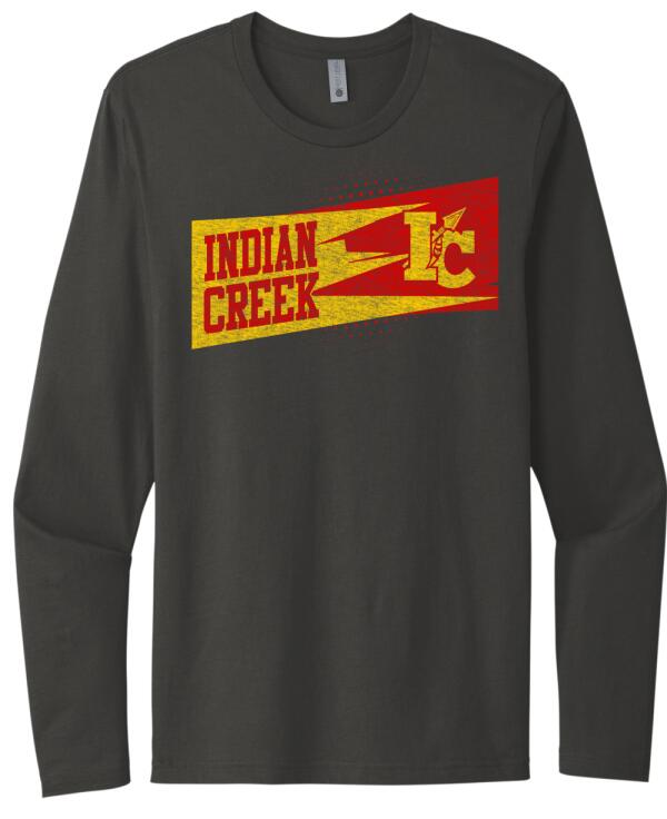 Indian Creek Distressed Strike Next Level Cotton Long Sleeve Tee