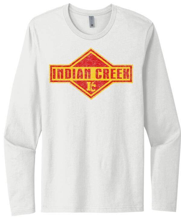 Indian Creek Distressed Flash Next Level Cotton Long Sleeve Tee