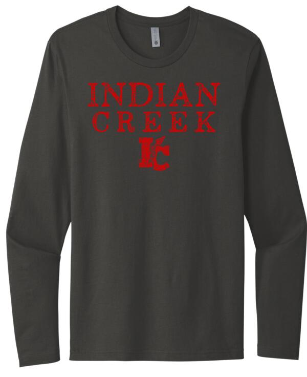 Indian Creek Distressed Pits Next Level Cotton Long Sleeve Tee
