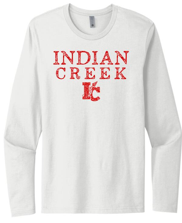 Indian Creek Distressed Pits Next Level Cotton Long Sleeve Tee