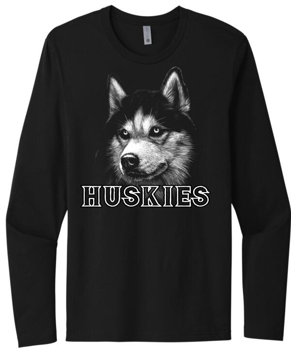 Harrison Central Husky Head Next Level Cotton Long Sleeve Tee
