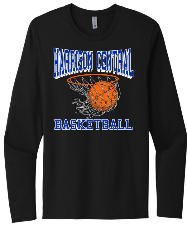 Harrison Central Hoops Next Level Cotton Long Sleeve