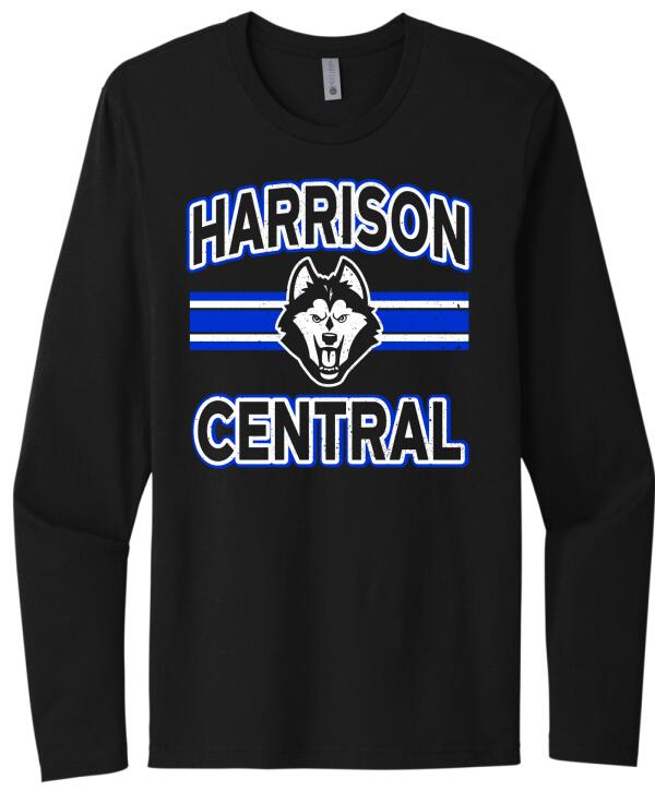 Harrison Central Store Stripes Next Level Cotton Long Sleeve Tee