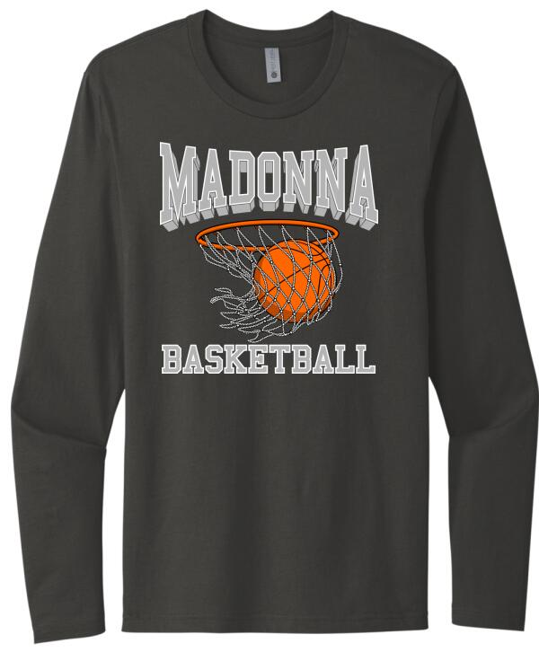 Weirton Madonna Hoops Next Level Cotton Long Sleeve Tee