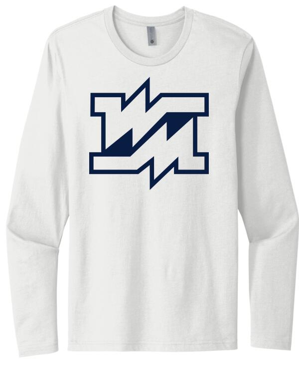 Weirton Madonna Logo Next Level Cotton Long Sleeve Tee
