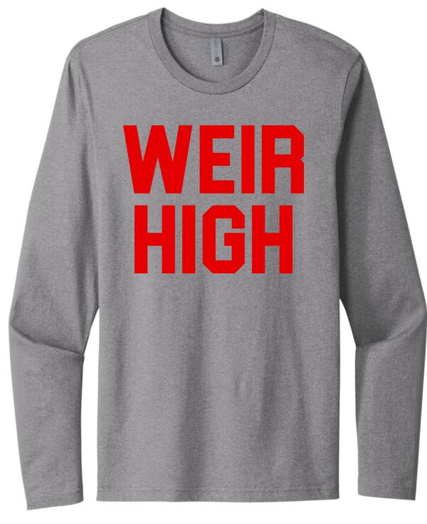 Weir High Next Level Cotton Long Sleeve Tee