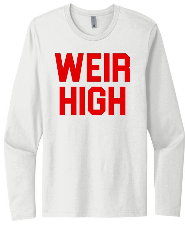 Weir High Next Level Cotton Long Sleeve Tee