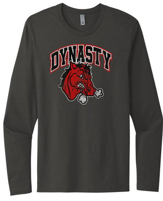 Steubenville Big Red Distressed Dynasty Next Level Cotton Long Sleeve Tee