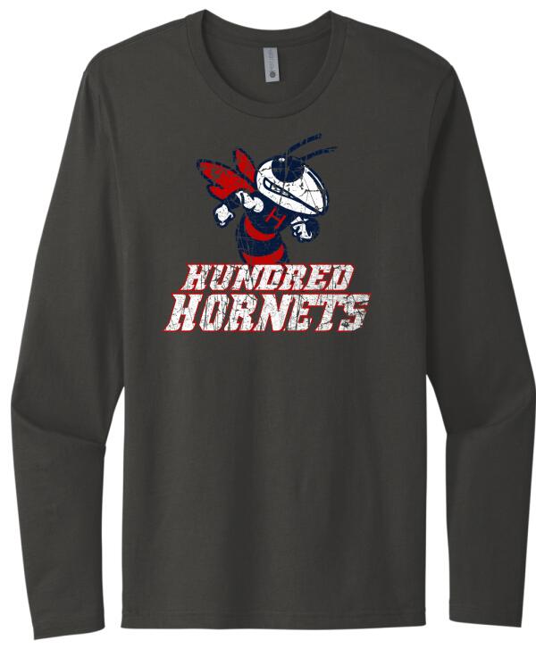 Hundred Hornets Logo Next Level Cotton Long Sleeve