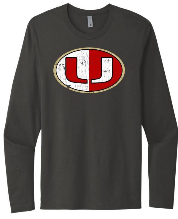 University Distressed Logo Next Level Cotton Long Sleeve
