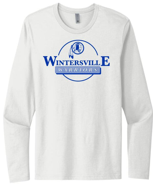 Wintersville Warriors Circle Banner Next Level Cotton Long Sleeve Tee