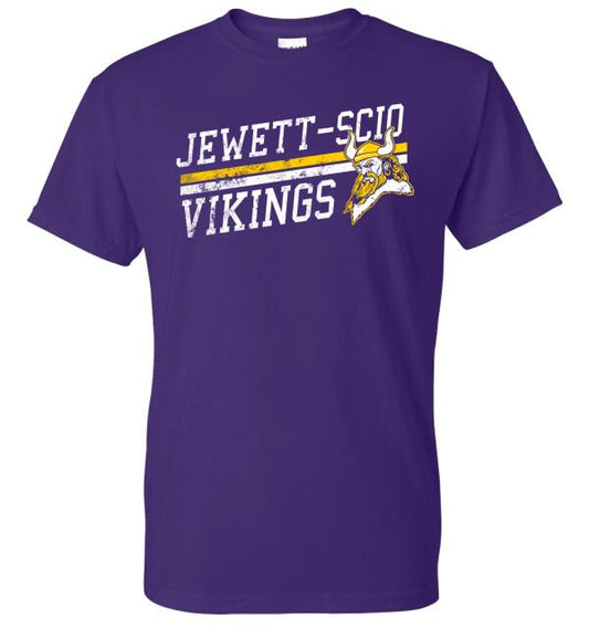 Jewett-Scio Vikings Rising Distressed Design Gildan DryBlend T-Shirt
