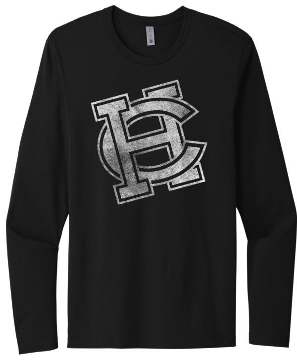 Harrison Central Faded HC White Next Level Cotton Long Sleeve Tee