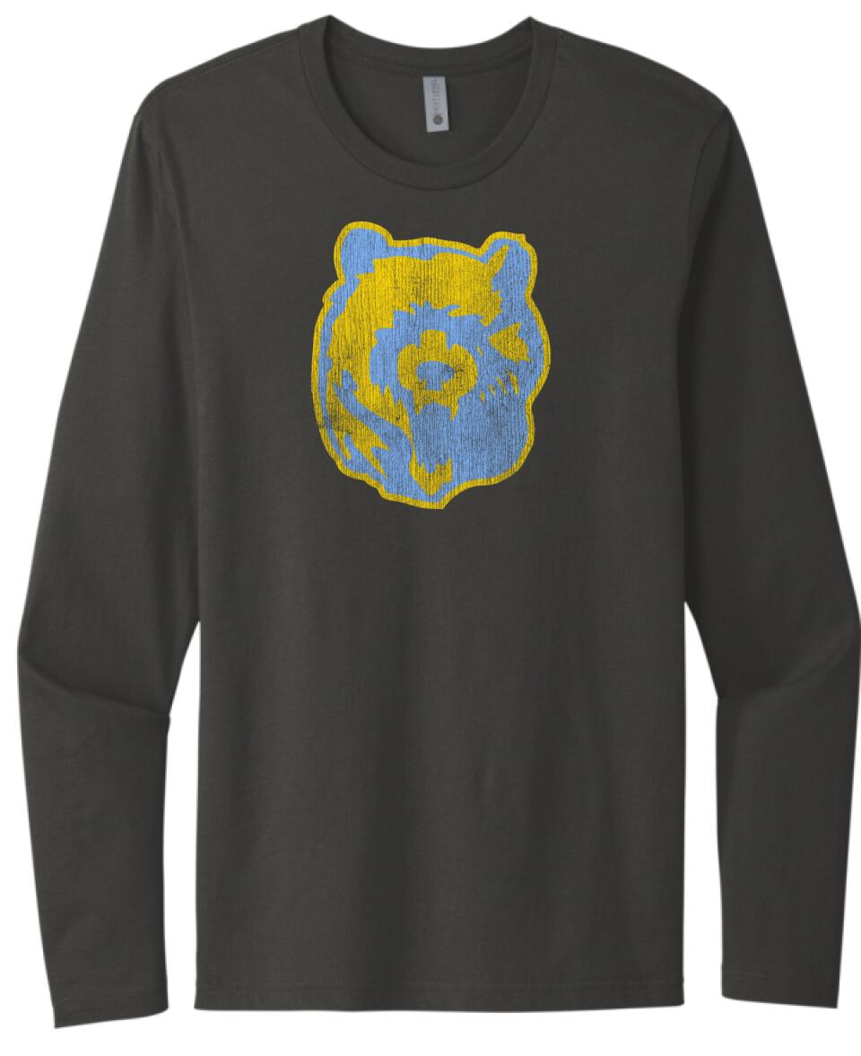 Oak Glen Distressed Bear Next Level Cotton Long Sleeve Tee
