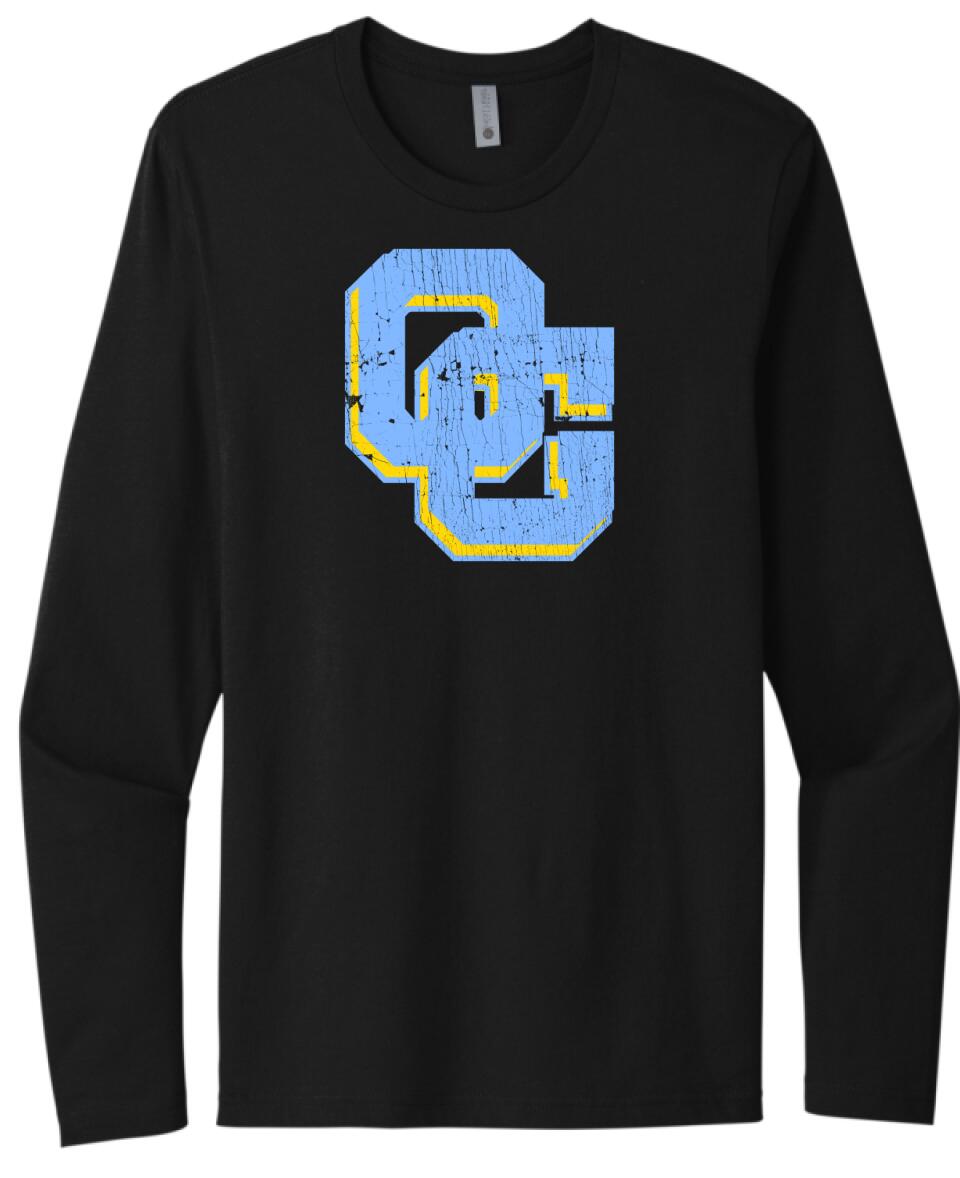 Oak Glen Distressed OG Logo Next Level Cotton Long Sleeve Tee