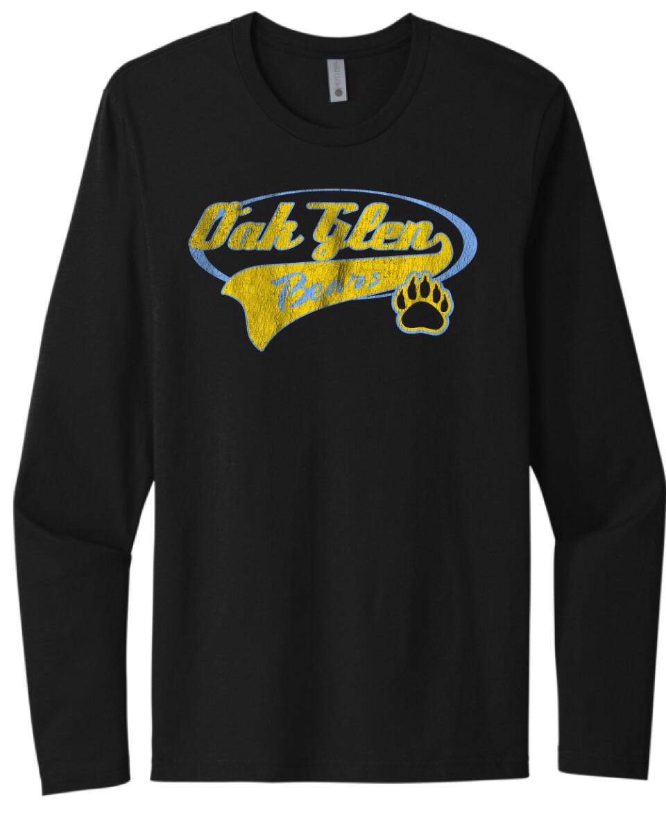 Oak Glen Distressed Tail Gildan Next Level Cotton Long Sleeve Tee