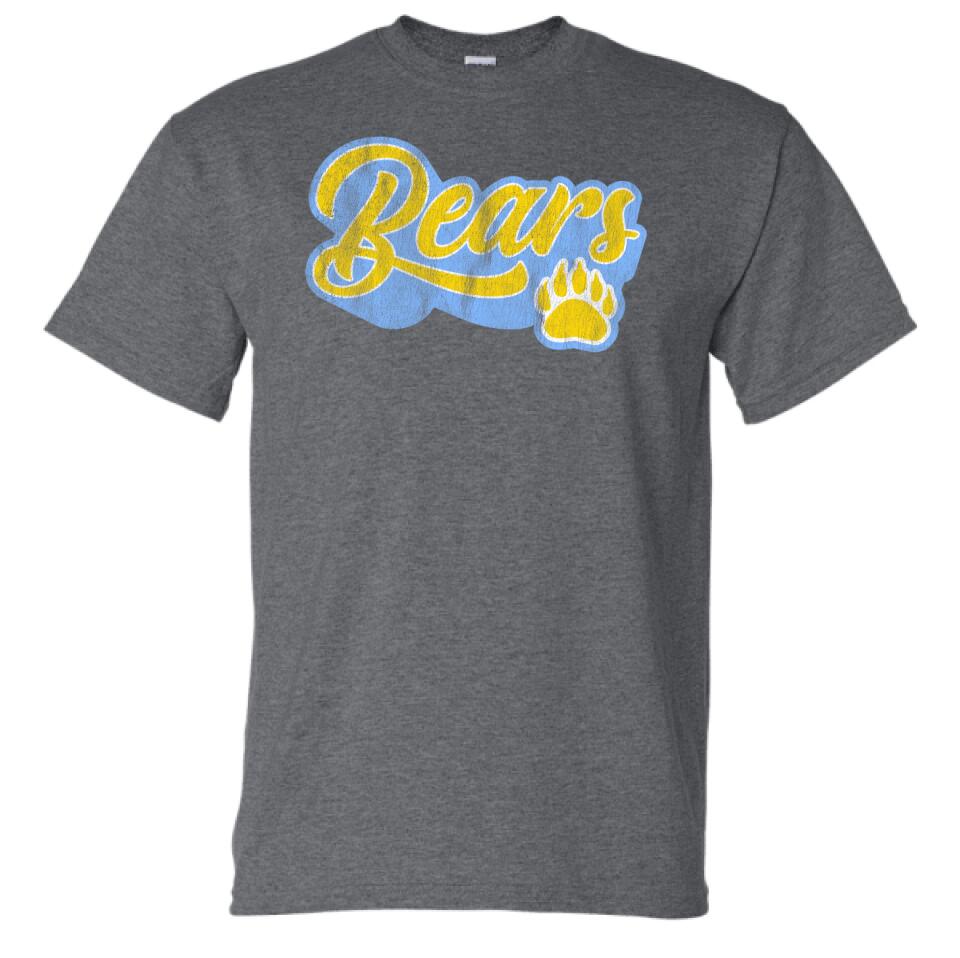 Oak Glen Distressed Script with Paw Gildan DryBlend T-Shirt