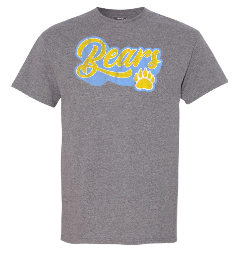 Oak Glen Distressed Script with Paw Gildan DryBlend T-Shirt