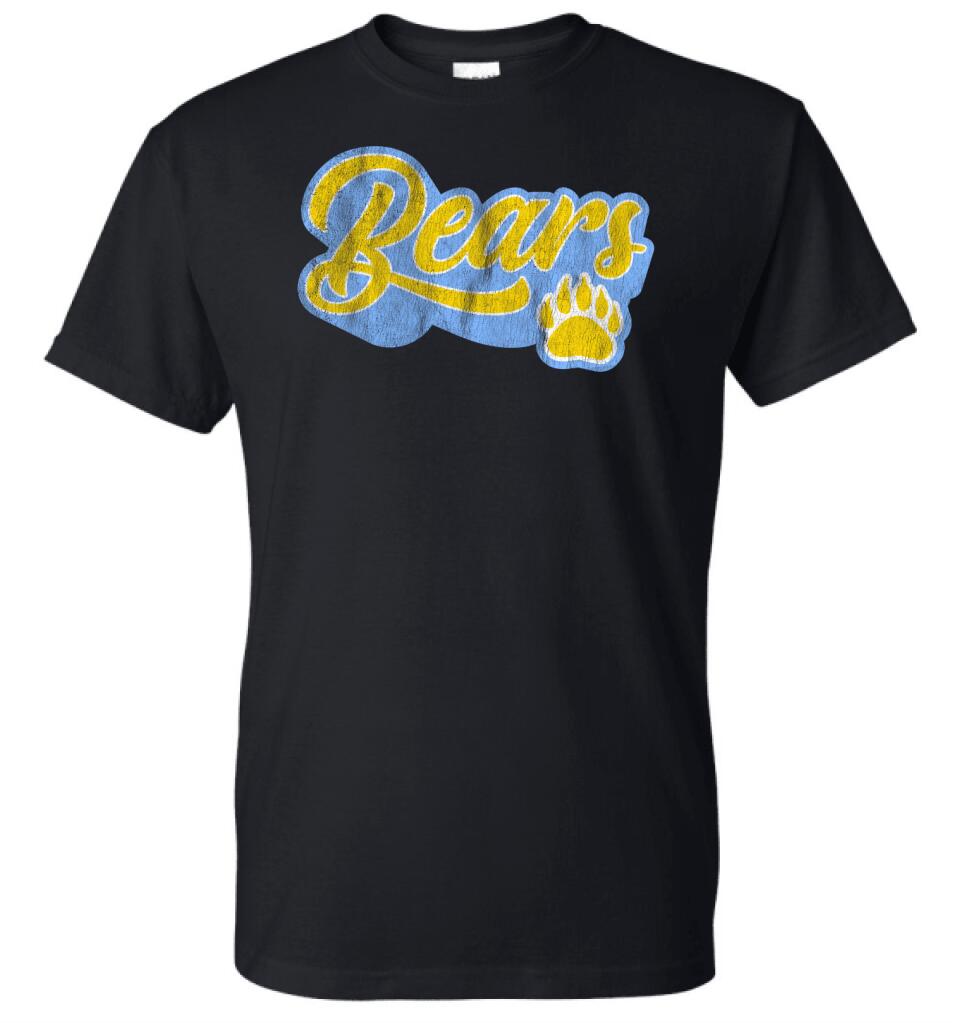Oak Glen Distressed Script with Paw Gildan DryBlend T-Shirt