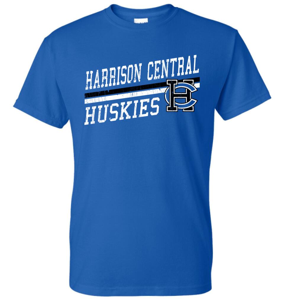 Harrison Central Rising Distressed Design Gildan DryBlend T-Shirt