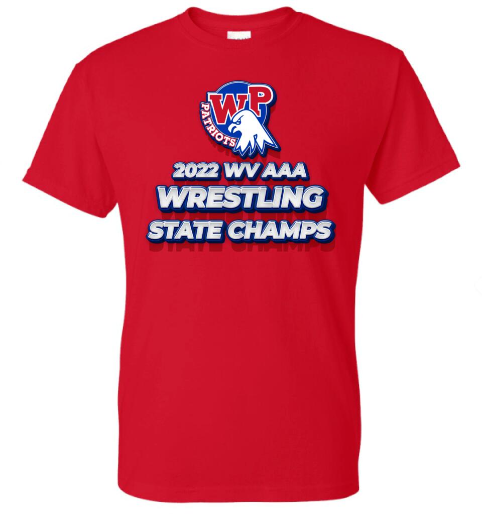 Wheeling Park Wrestling State Champs 2022 Gildan DryBlend T-Shirt