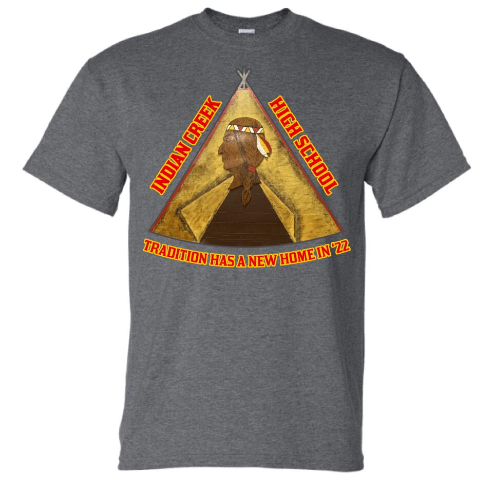 Indian Creek High School Teepee Tradition Design Gildan DryBlend T-Shirt