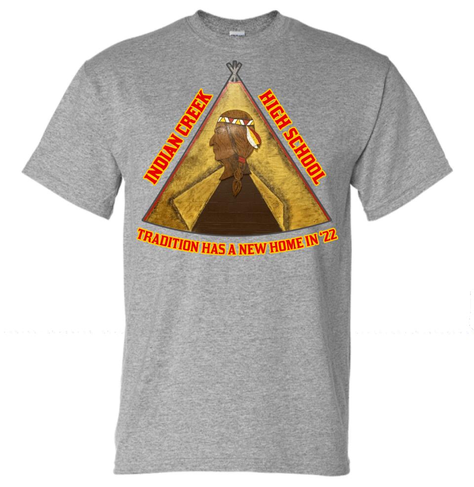 Indian Creek High School Teepee Tradition Design Gildan DryBlend T-Shirt