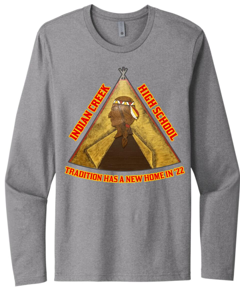 Indian Creek High School Teepee Tradition Next Level Cotton Long Sleeve Tee