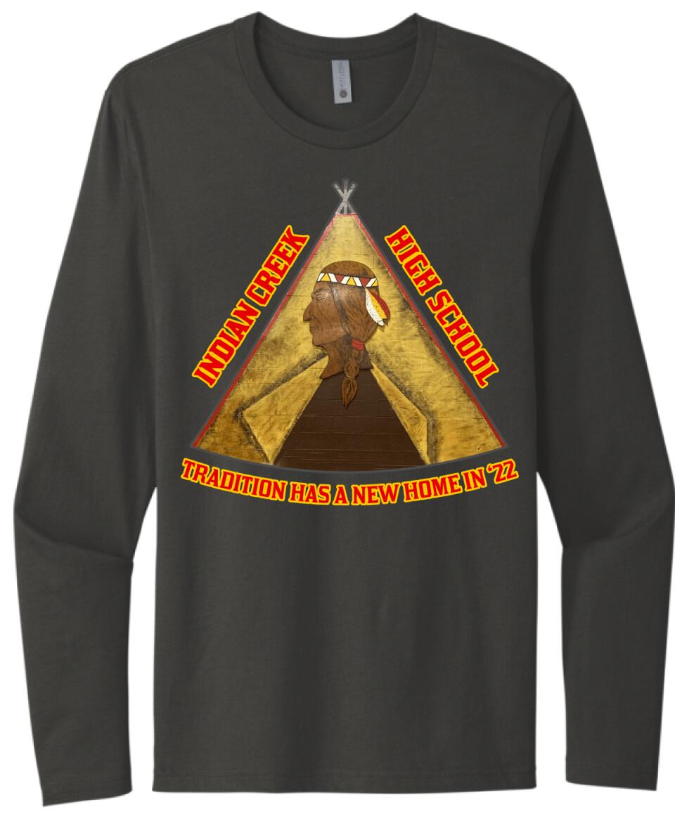 Indian Creek High School Teepee Tradition Next Level Cotton Long Sleeve Tee