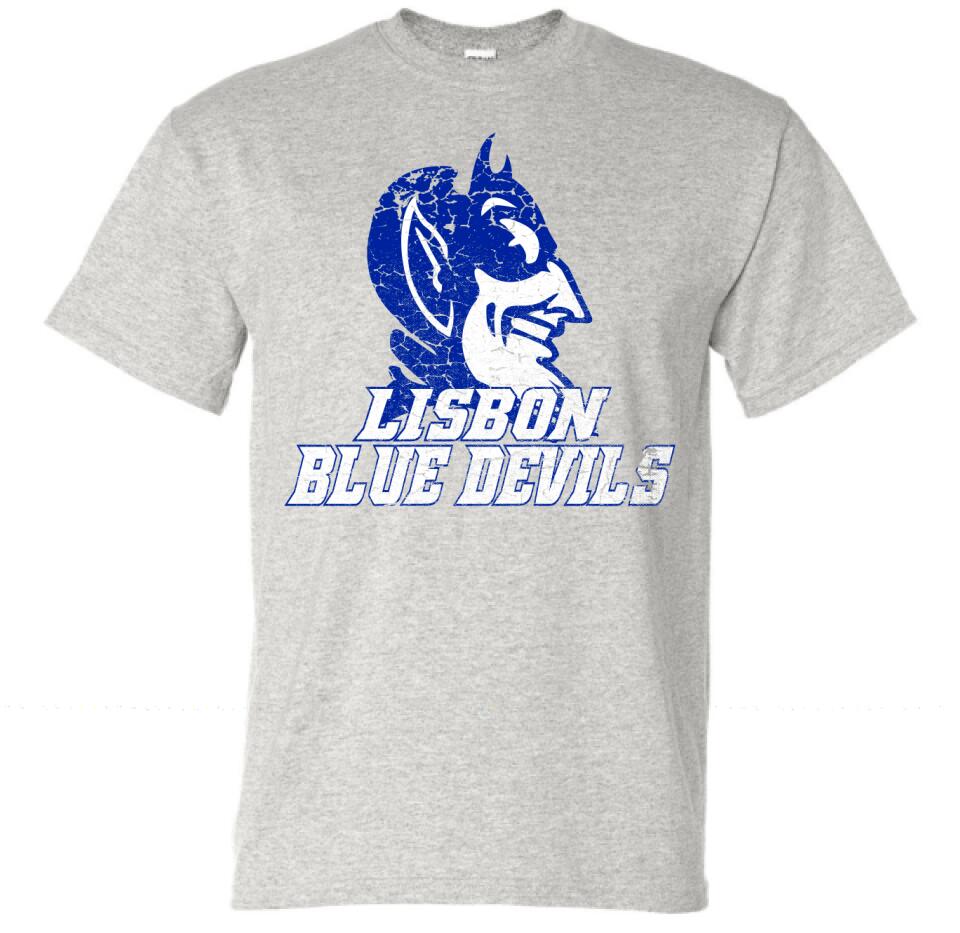 Lisbon Blue Devils Vast Distressed Design