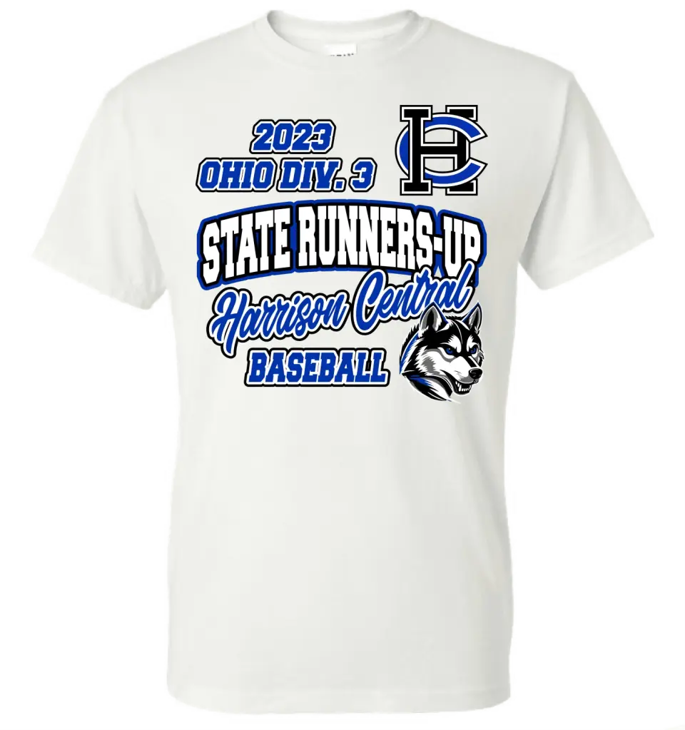 Harrison Central Baseball 2023 State Runners-Up Gildan DryBlend T-Shirt