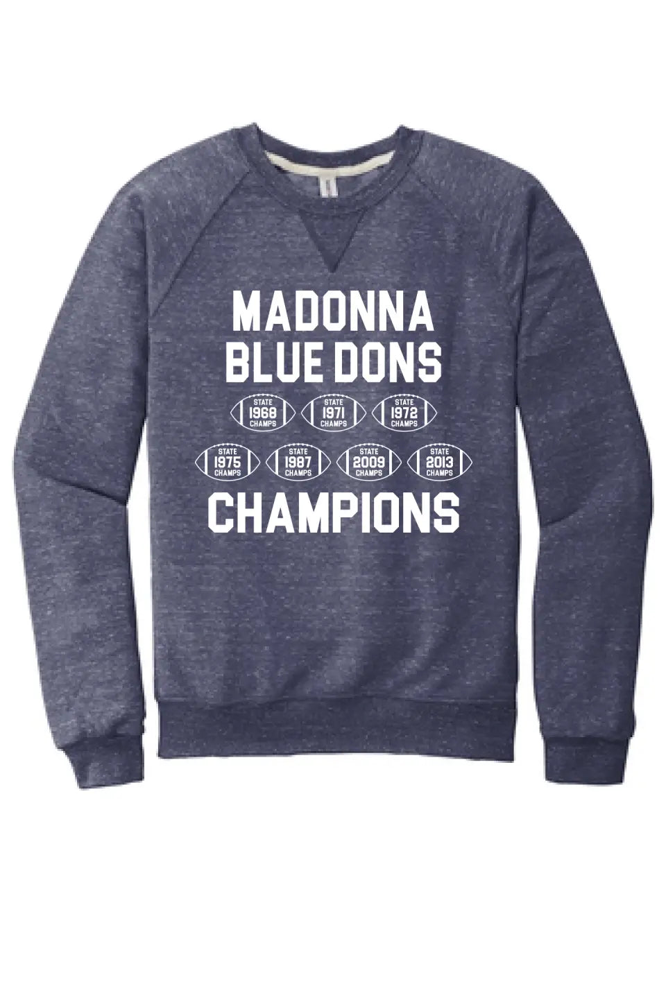 Weirton Madonna Champions Jerzees Snow Heather French Terry Raglan Crew