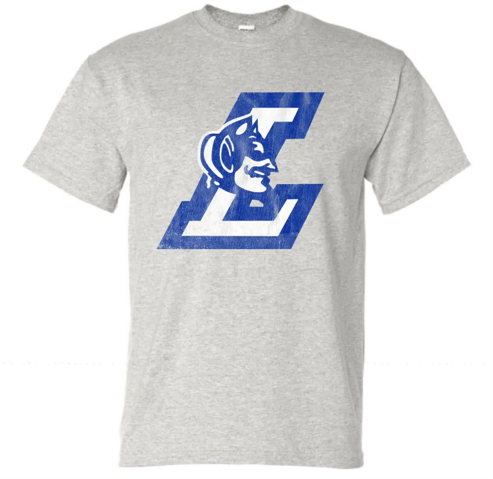 Lisbon Blue Devils Logo L Distressed Design