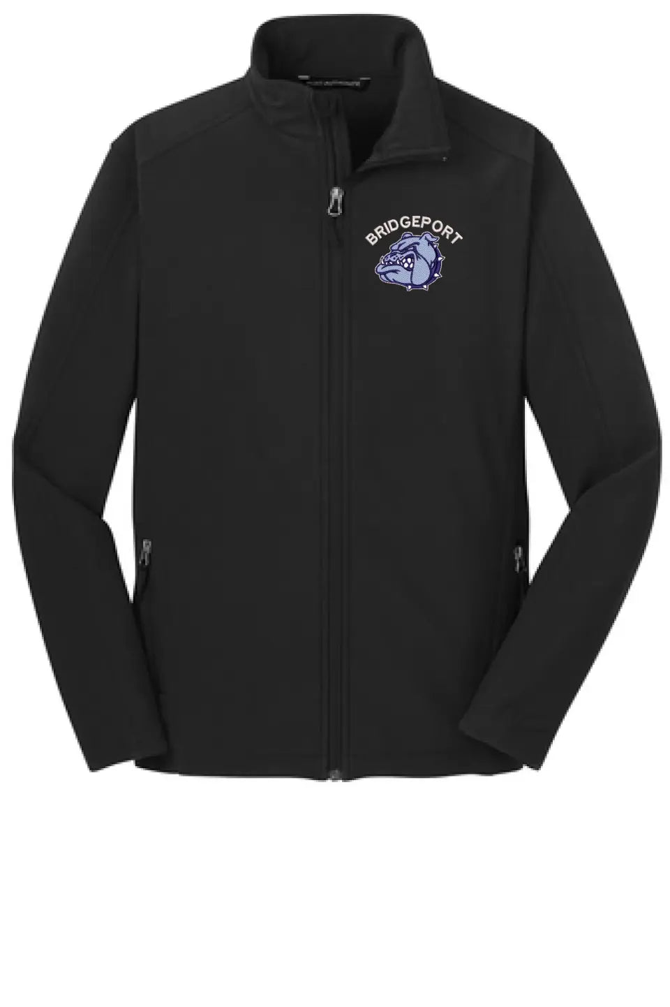 Bridgeport Bulldogs Embroidery on Black Core Soft Shell Jacket