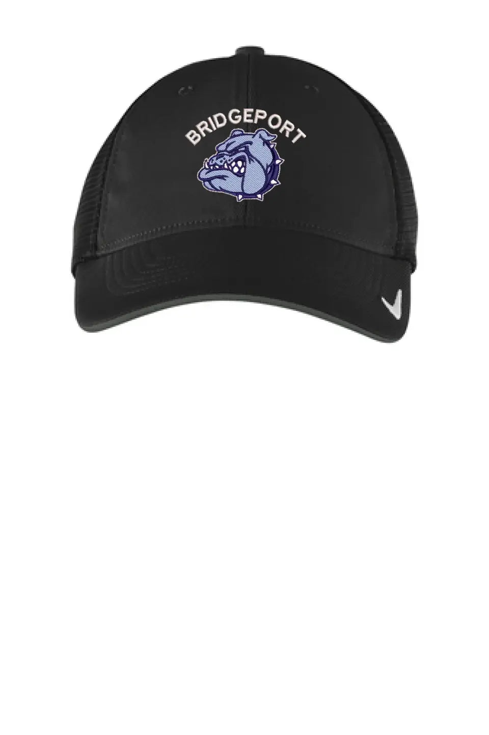 Bridgeport Bulldogs Embroidery on Black Nike Dri-Fit Mesh Back Cap