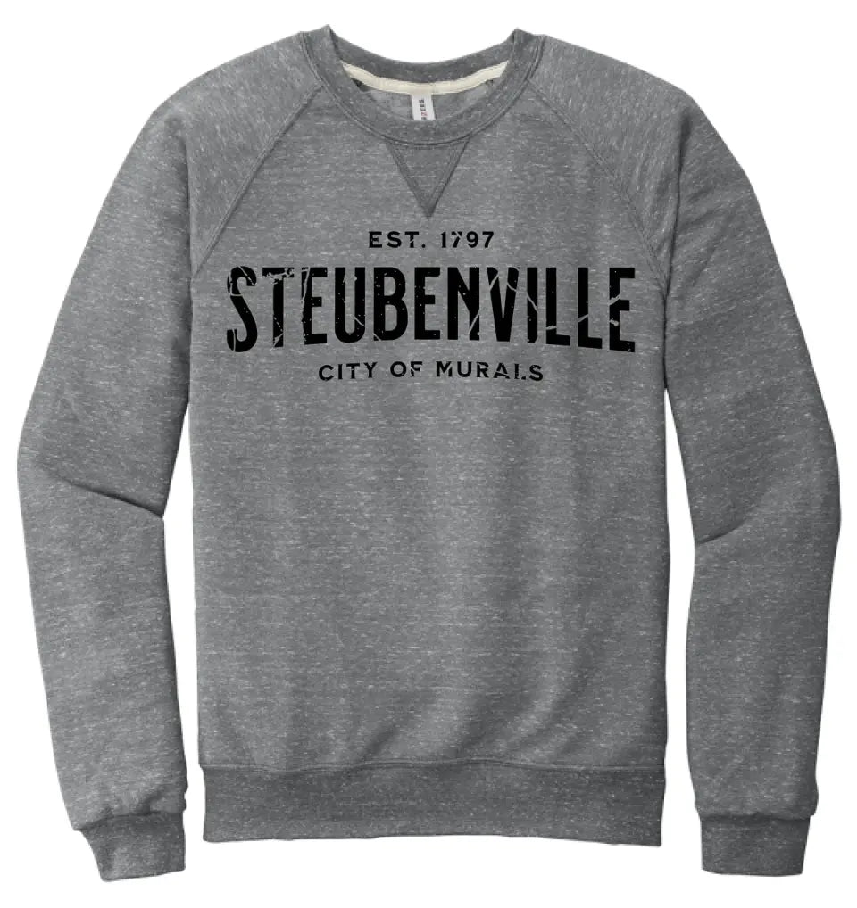 I'm From Steubenville Snow Heather French Terry Raglan Crew