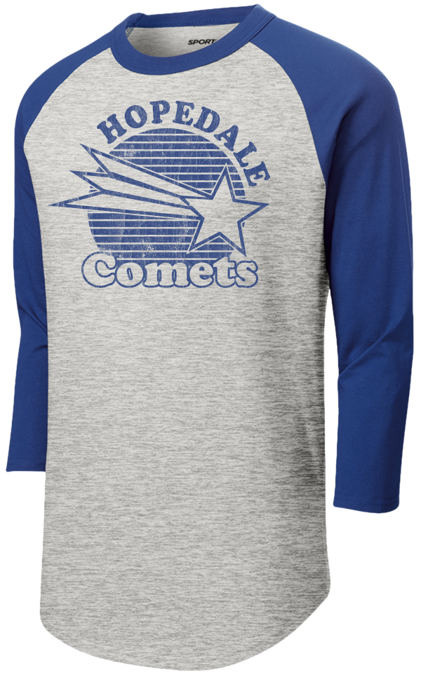 Hopedale Comets 3/4 Sleeve Colorblock Raglan Jersey