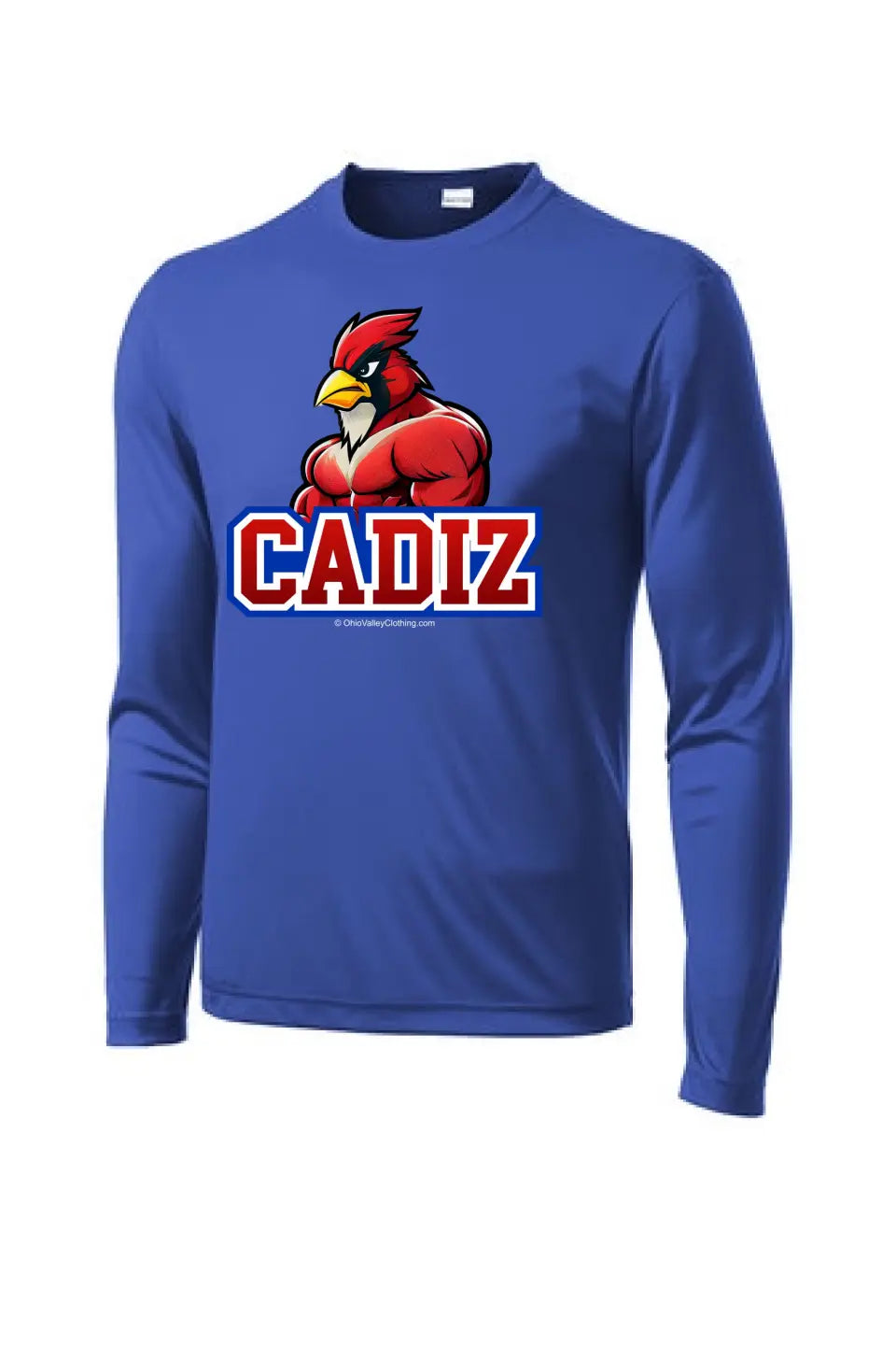 Cadiz Cardinals 2023 Muscular Cardinal Long Sleeve PosiCharge Competitor Tee